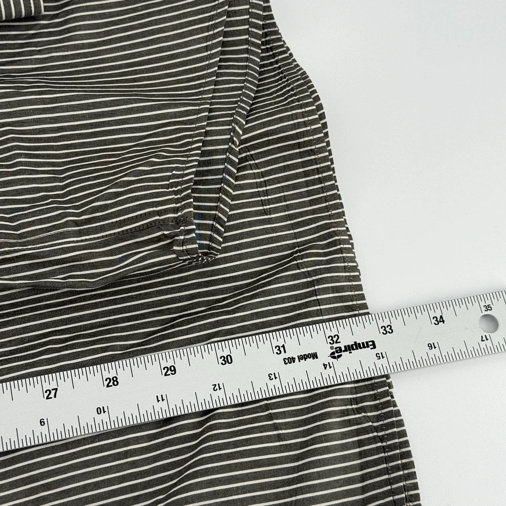 Cutter Buck Mens 3XB Shirt‎ Gray White Striped Long Sleeve Button Down Casual